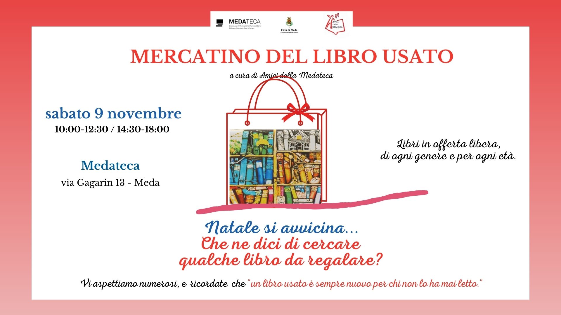 Tradizionale mercatino mensile del libro usato