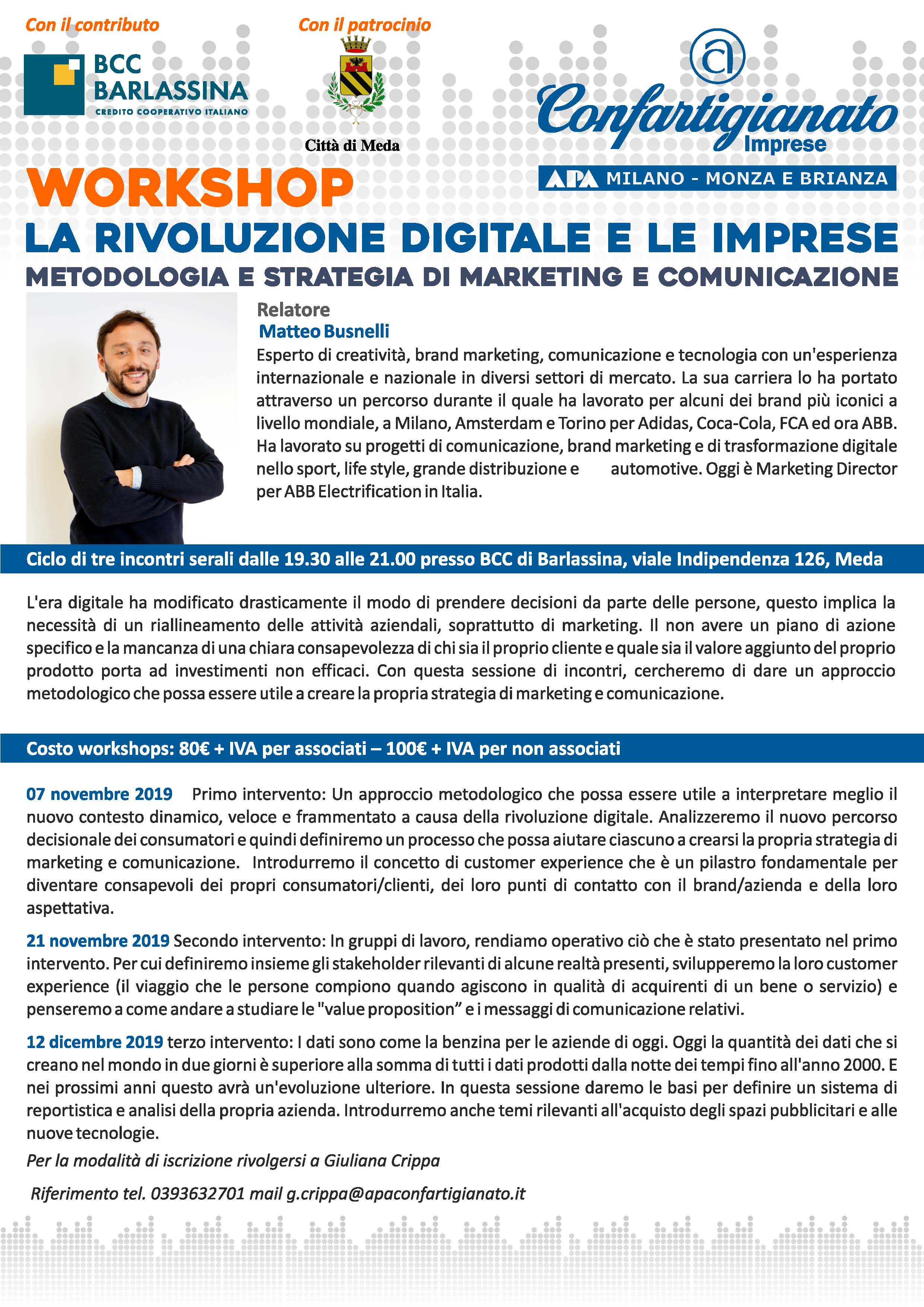 Immagine che raffigura Workshop: la rivoluzione digitale e le imprese